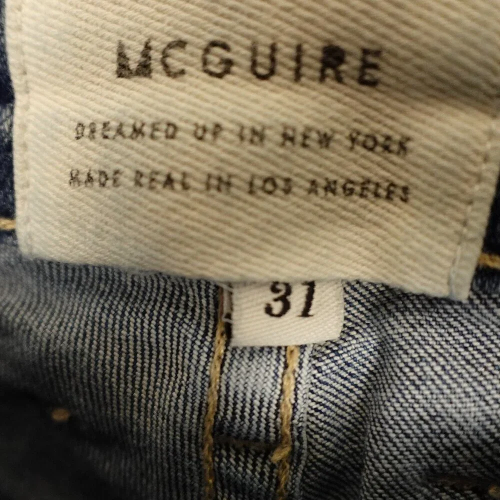 Mcguire jeans high rise skinny women's 31 blue‎ denim